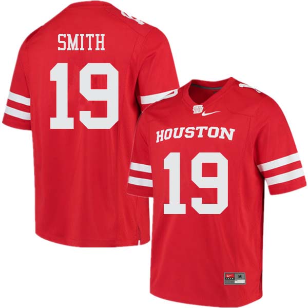 Men #19 Javian Smith Houston Cougars College Football Jerseys Sale-Red